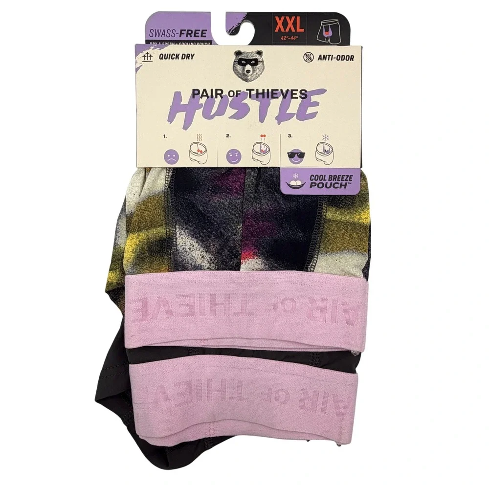 Pair of Thieves Hustle Boxer Briefs Mens XXL Tie-Dye/Grey (2) Pack **NEW**
